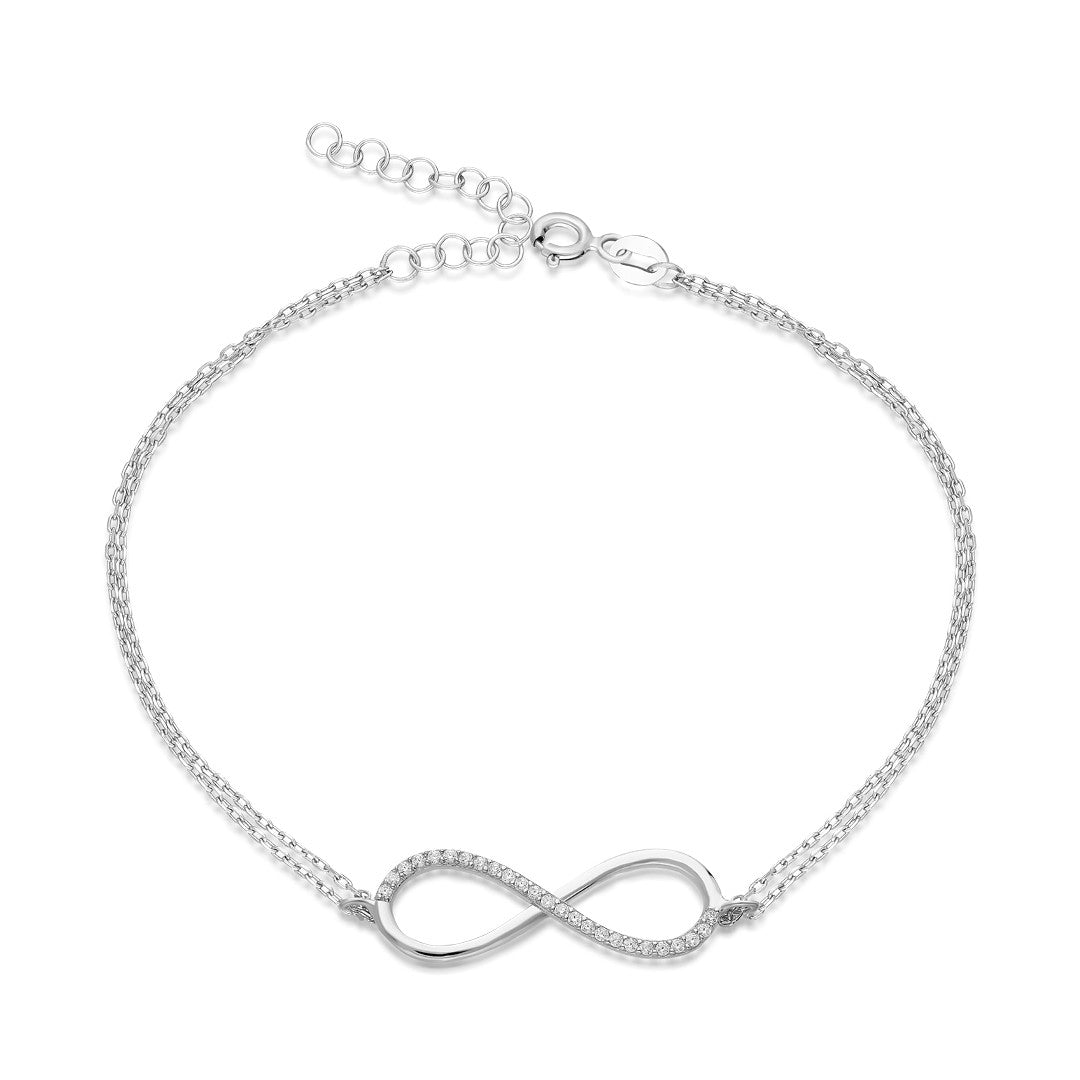 Stone Infinity Bracelet - 925 SILVER