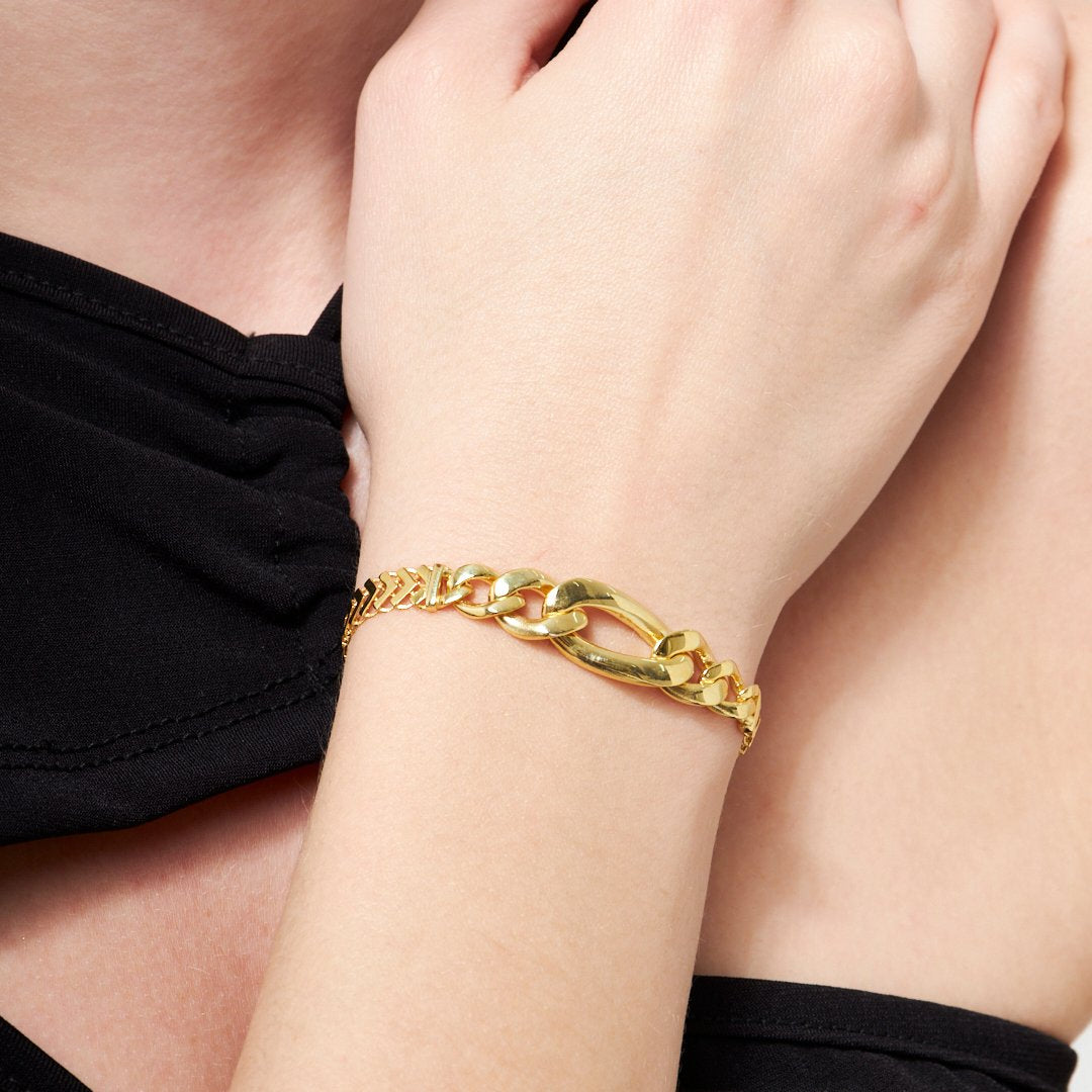 Linked Gourmet Chain Bracelet - 925 SILVER