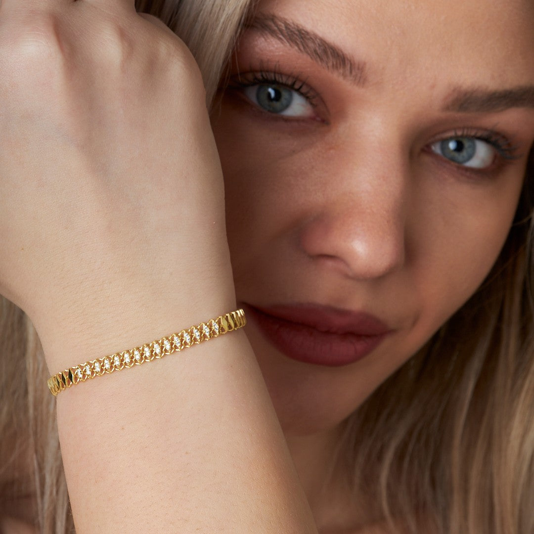 Slice Chain Bracelet - 925 SILVER