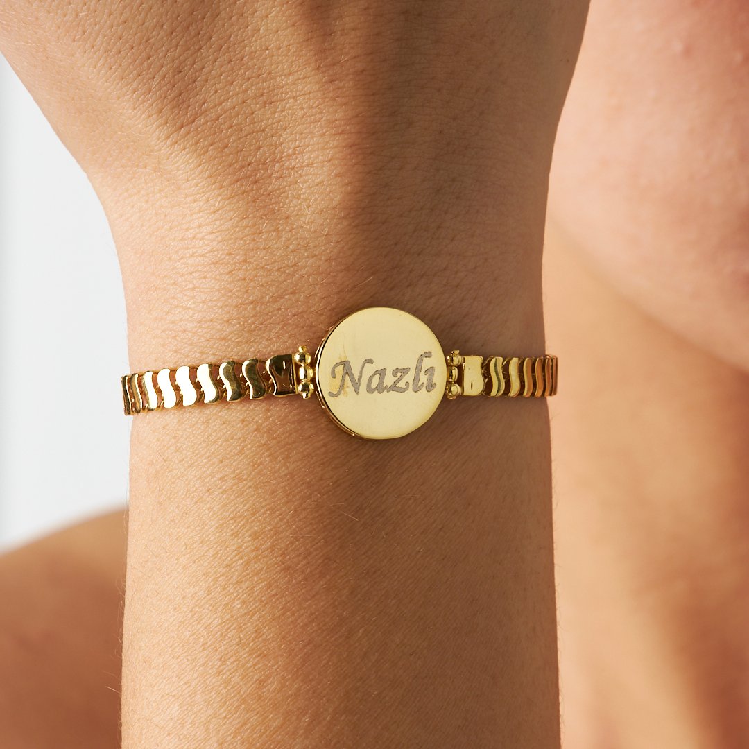 Named Oval Chain Bracelet - 925 SILVER