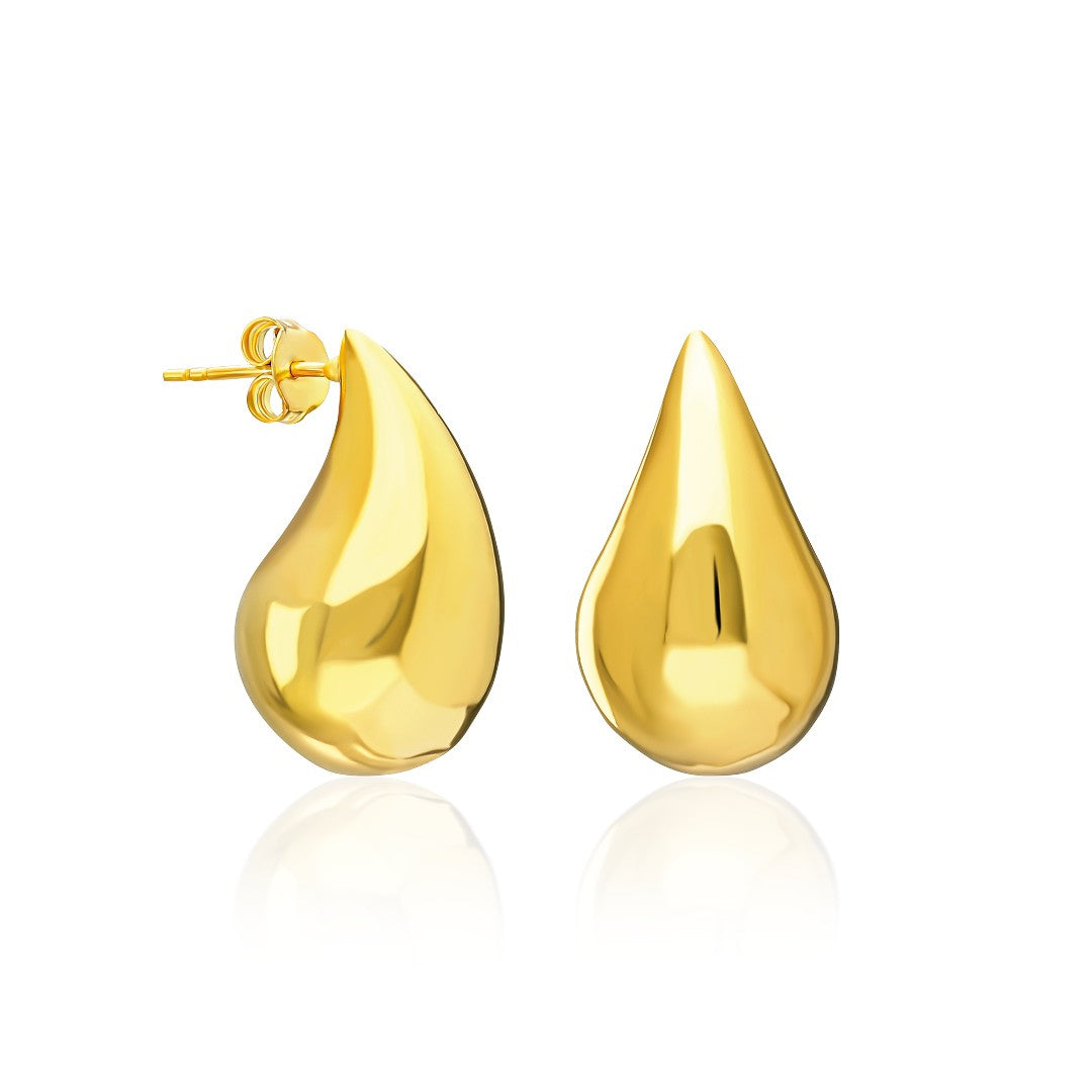 Large Teardrop Earrings - 925 Silver