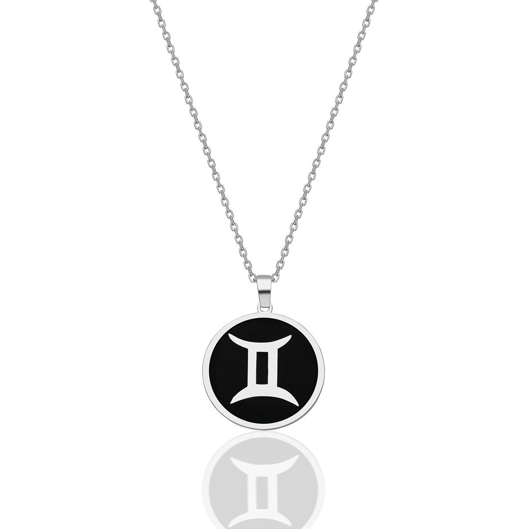Colorful Gemini Zodiac Necklace - 925 SILVER