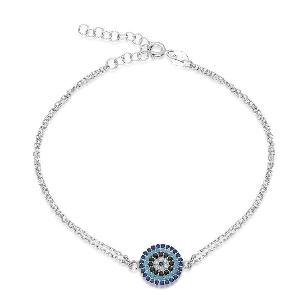 Turquoise stone eye bracelet - 925 SILVER
