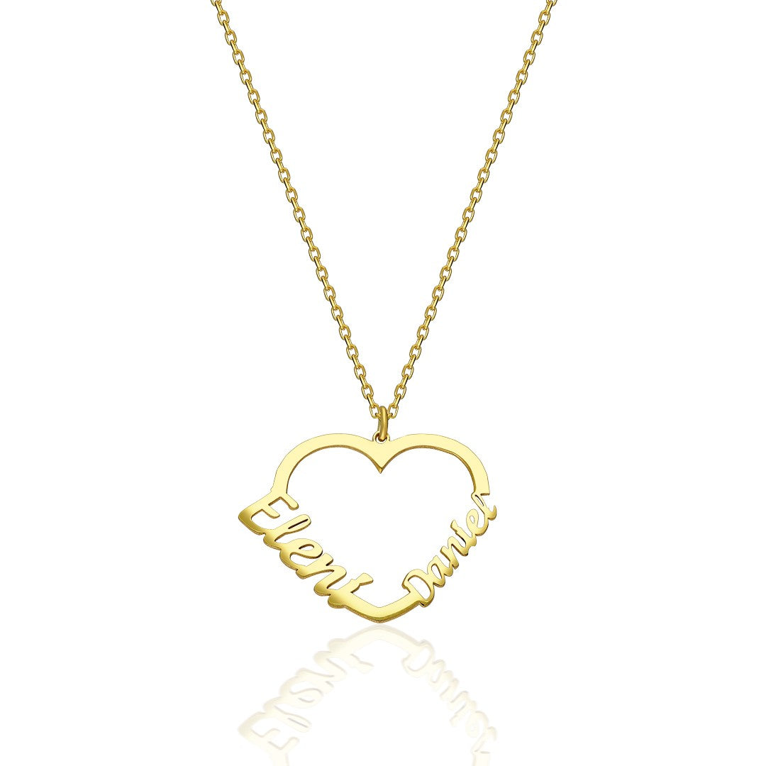 Heart Name Necklace - 925 Silver