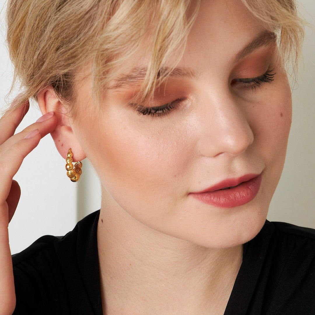 Italian Design Stoneless Earrings - 925 SILVER