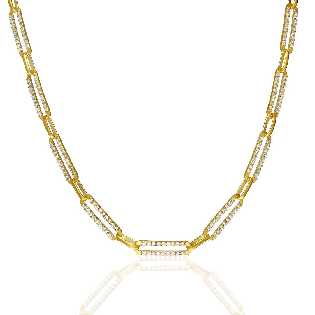Anchor Zircon Necklace - 925 SILVER