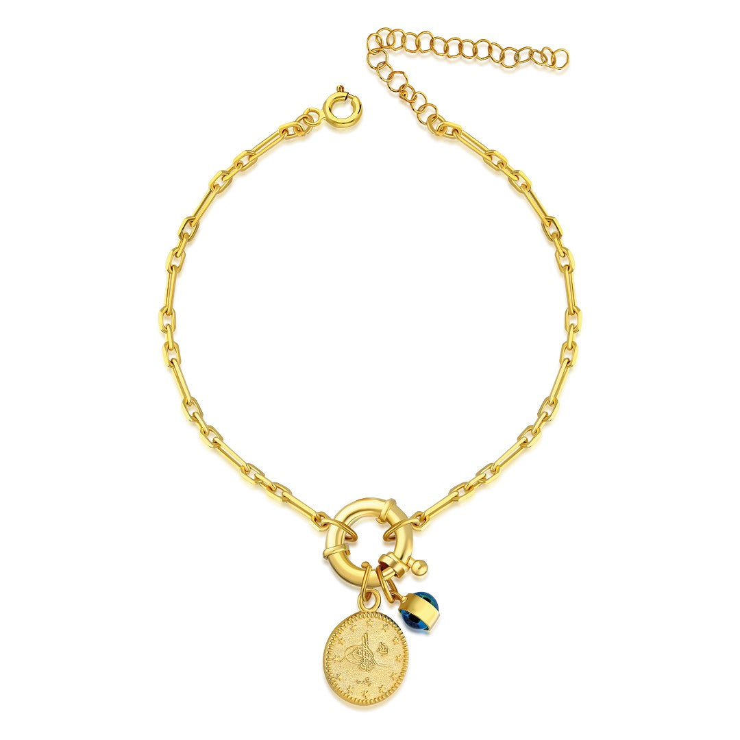 Quarter Evil Eye Bracelet - 925 SILVER