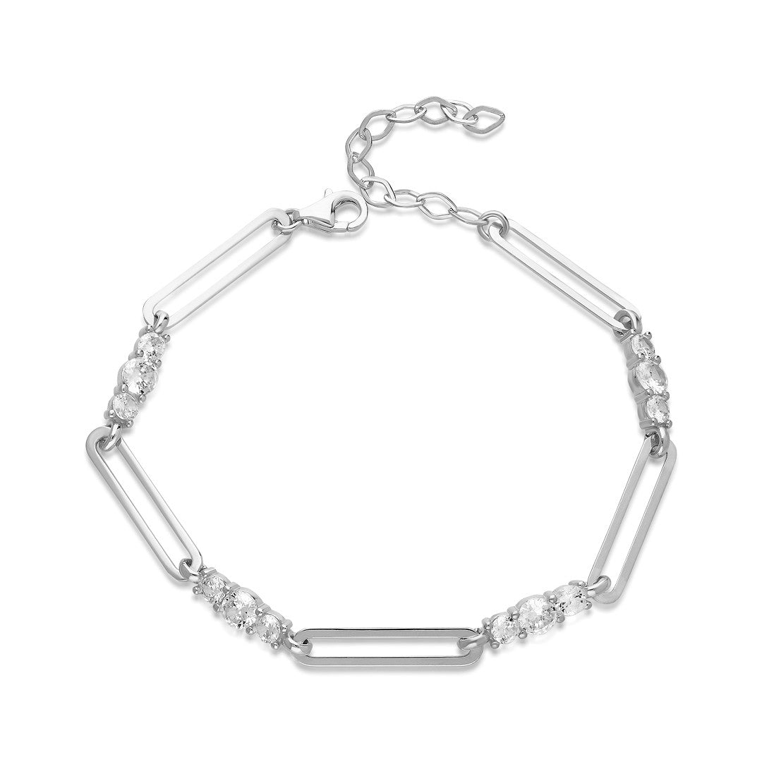 Izzy Zirconia Chain Bracelet - 925 SILVER