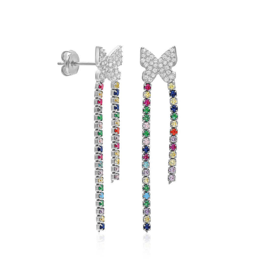 Colorful Butterfly Waterway Earrings - 925 SILVER
