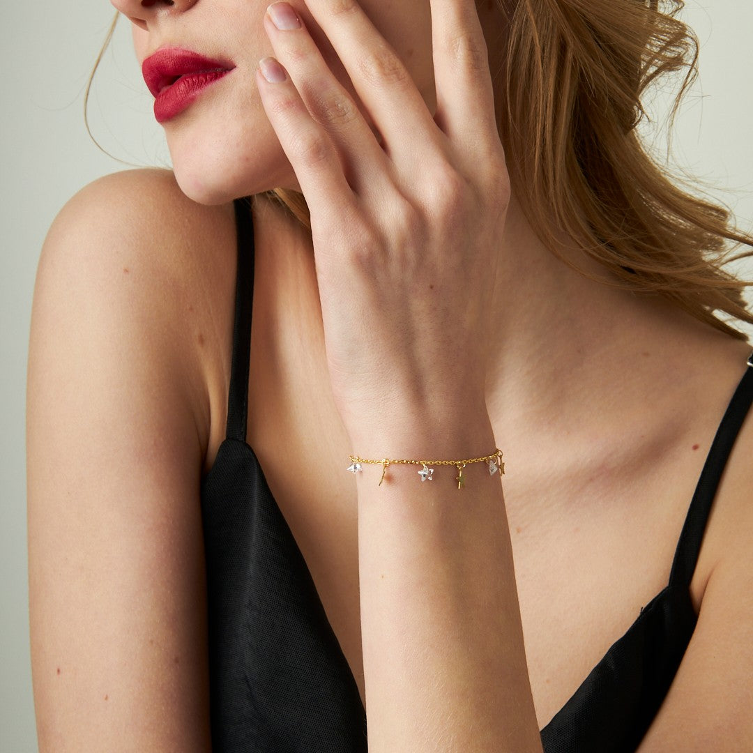 Star Glitter Bracelet - 925 SILVER