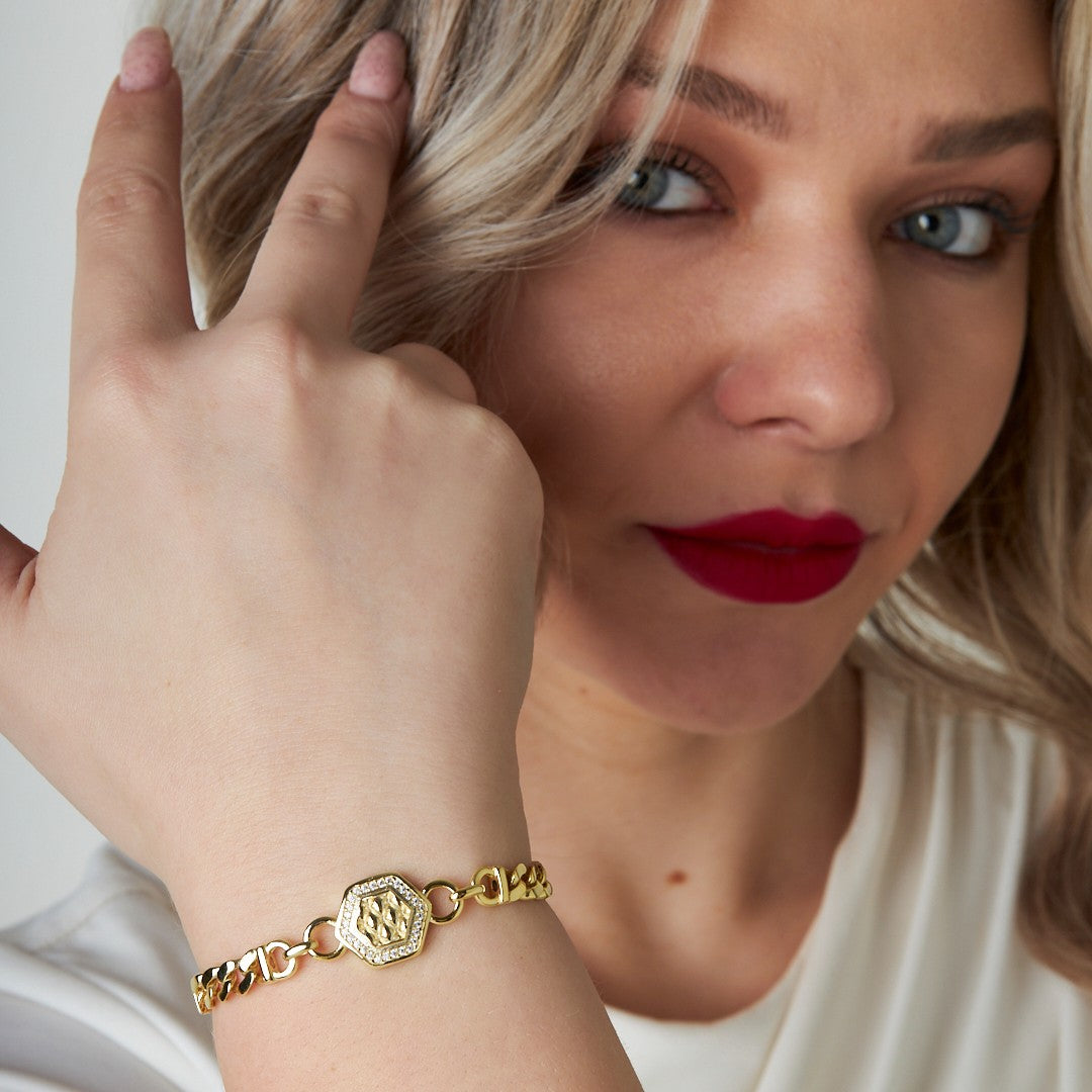 Hexagon Gourmet Bracelet - 925 SILVER