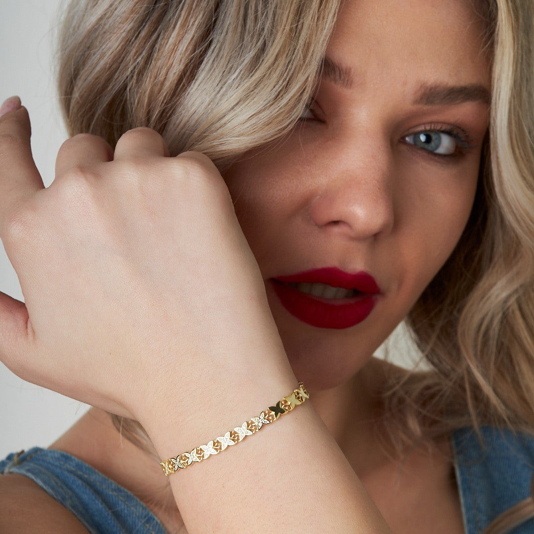 Butterfly Row Bracelet - 925 SILVER