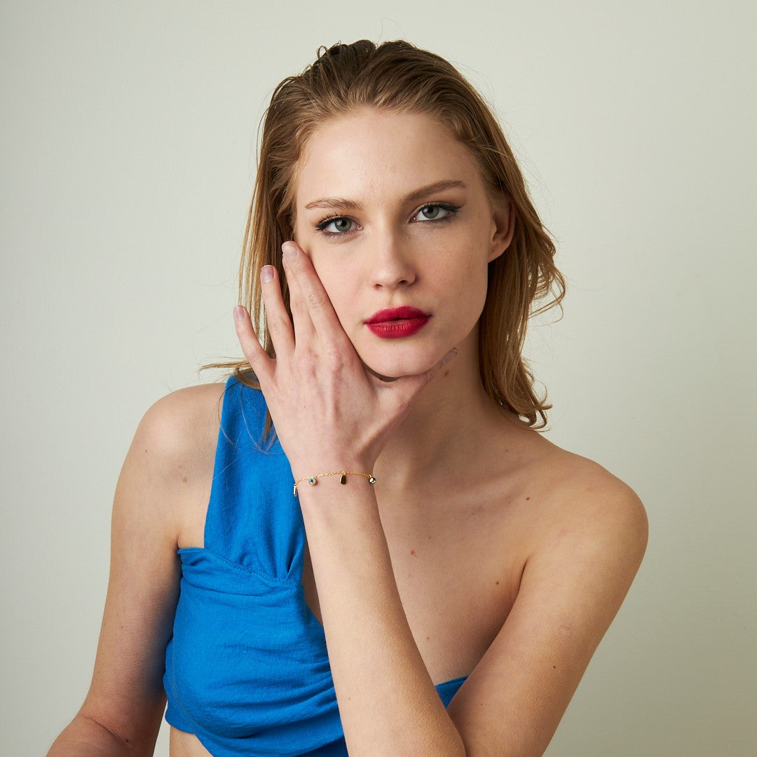 Evil Eye Drop Bracelet - 925 SILVER