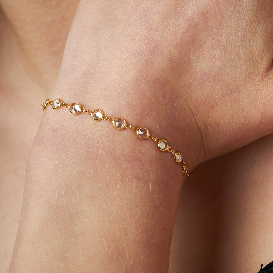 Row Stone Bracelet - 925 SILVER