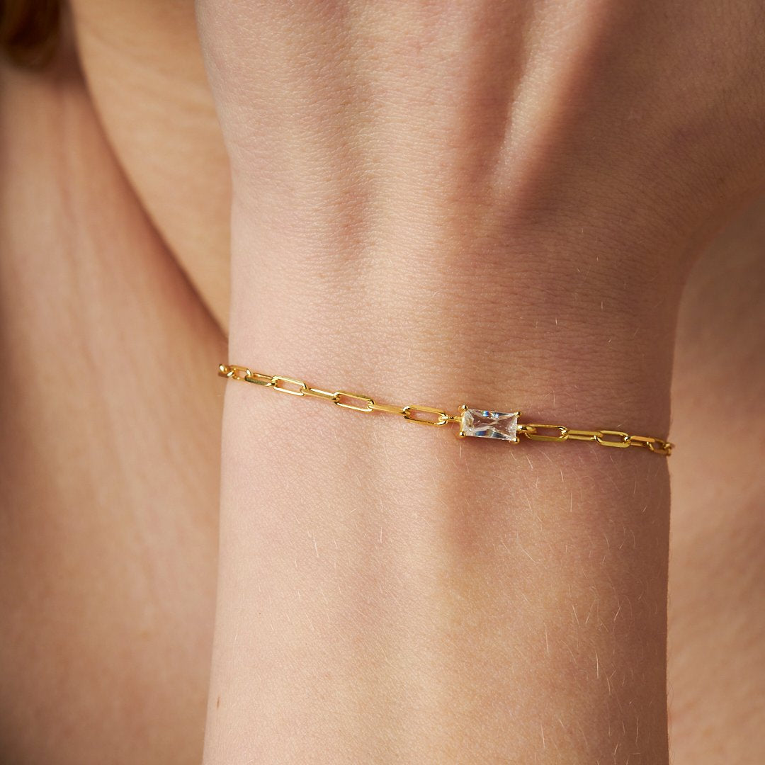 Baguette Bracelet - 925 Silver