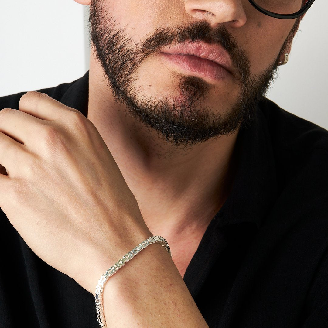 Spiral Model Chain Bracelet - 925 SILVER