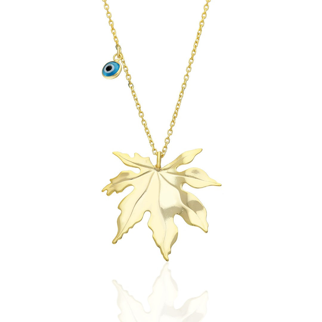 Plane Tree Leaf Necklace - 925 SILVER