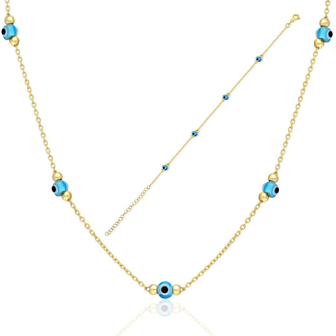 DORIKA BLAUE AUGE SET | 925 SILBER