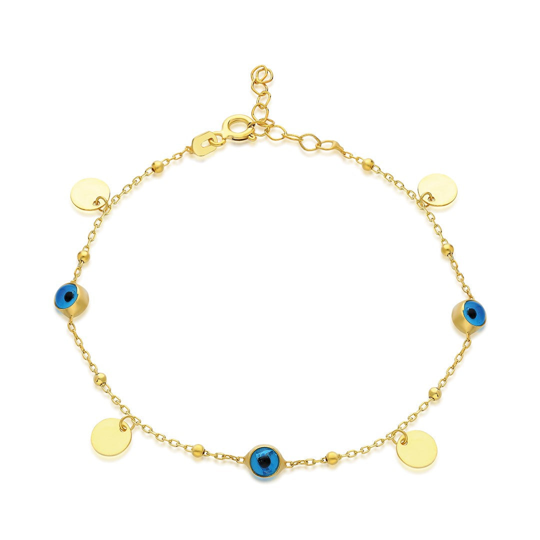 Evil Eye Sequin Bracelet - 925 SILVER