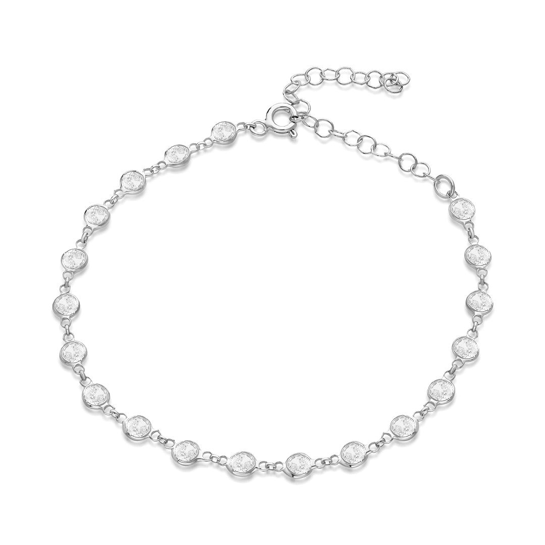 Row Stone Bracelet - 925 SILVER