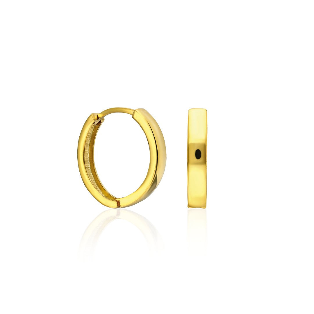 STYLISCH OVAL OHRRING | 925 SILBER