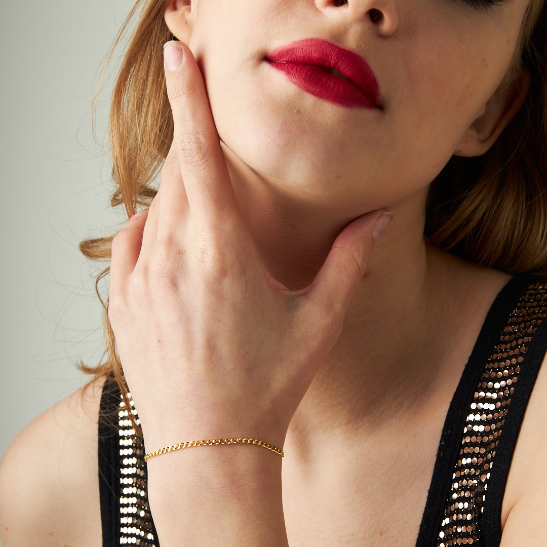 Thin Link Chain Bracelet - 925 SILVER