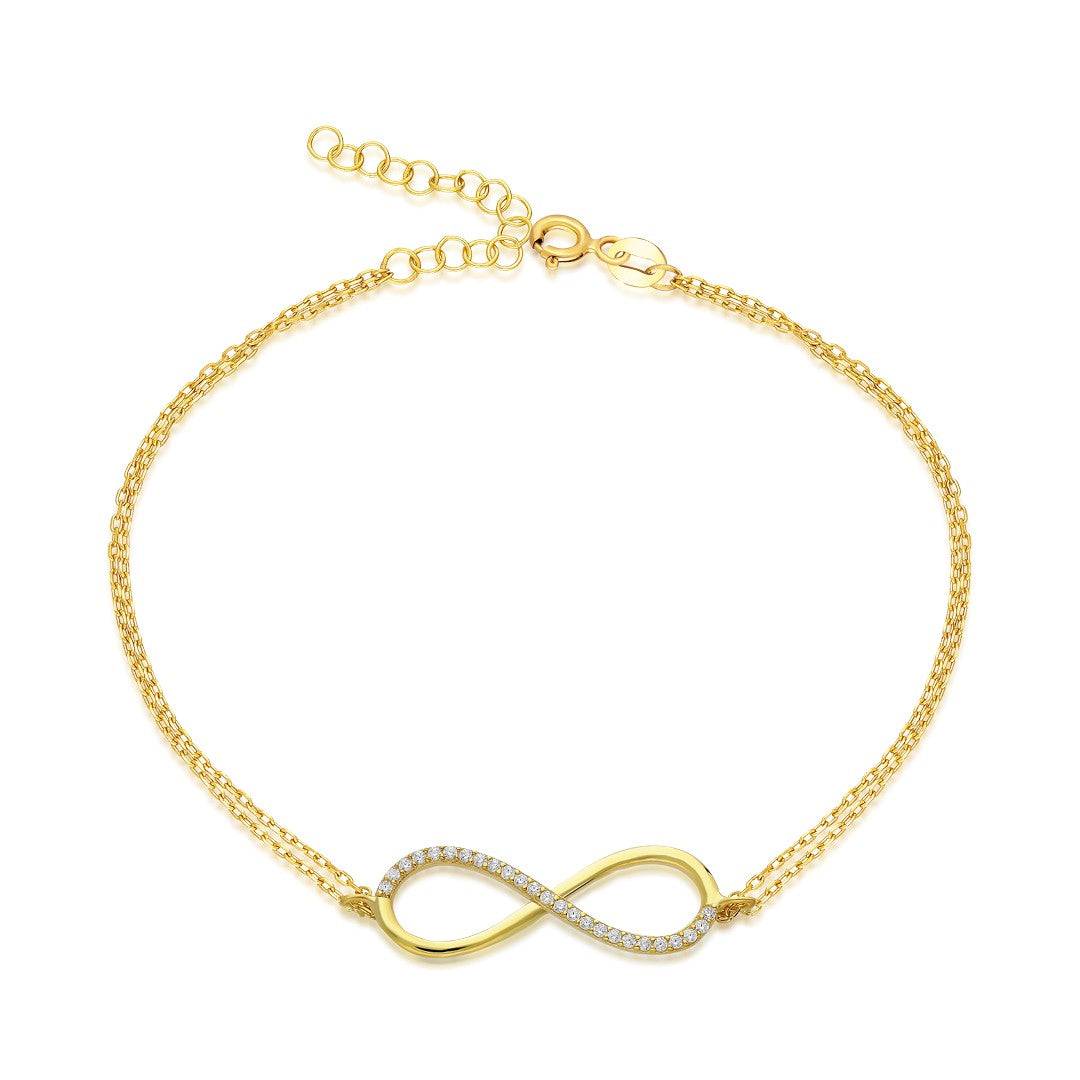 Stone Infinity Bracelet - 925 SILVER