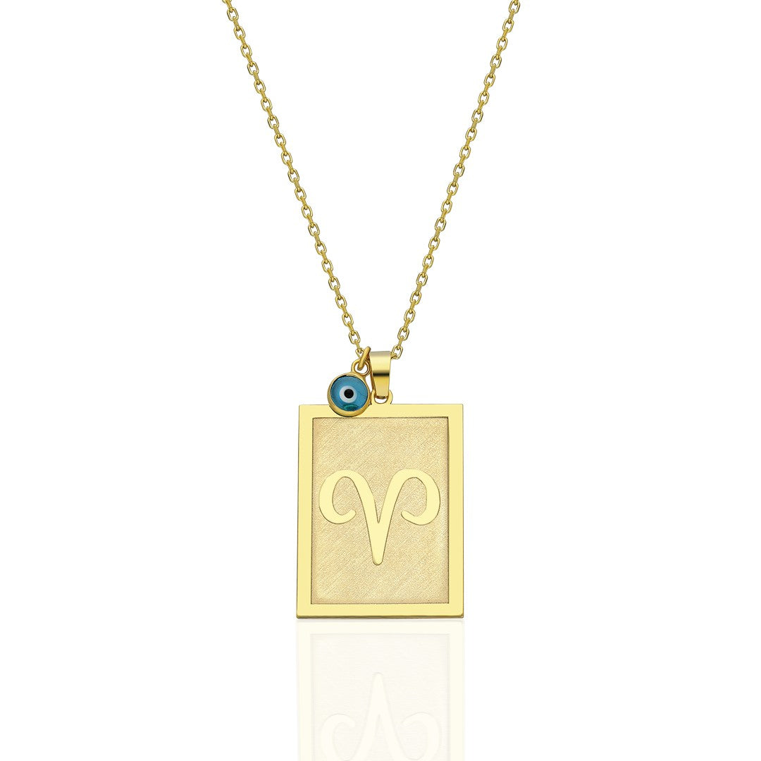 Evil Eye Aries Necklace - 925 SILVER