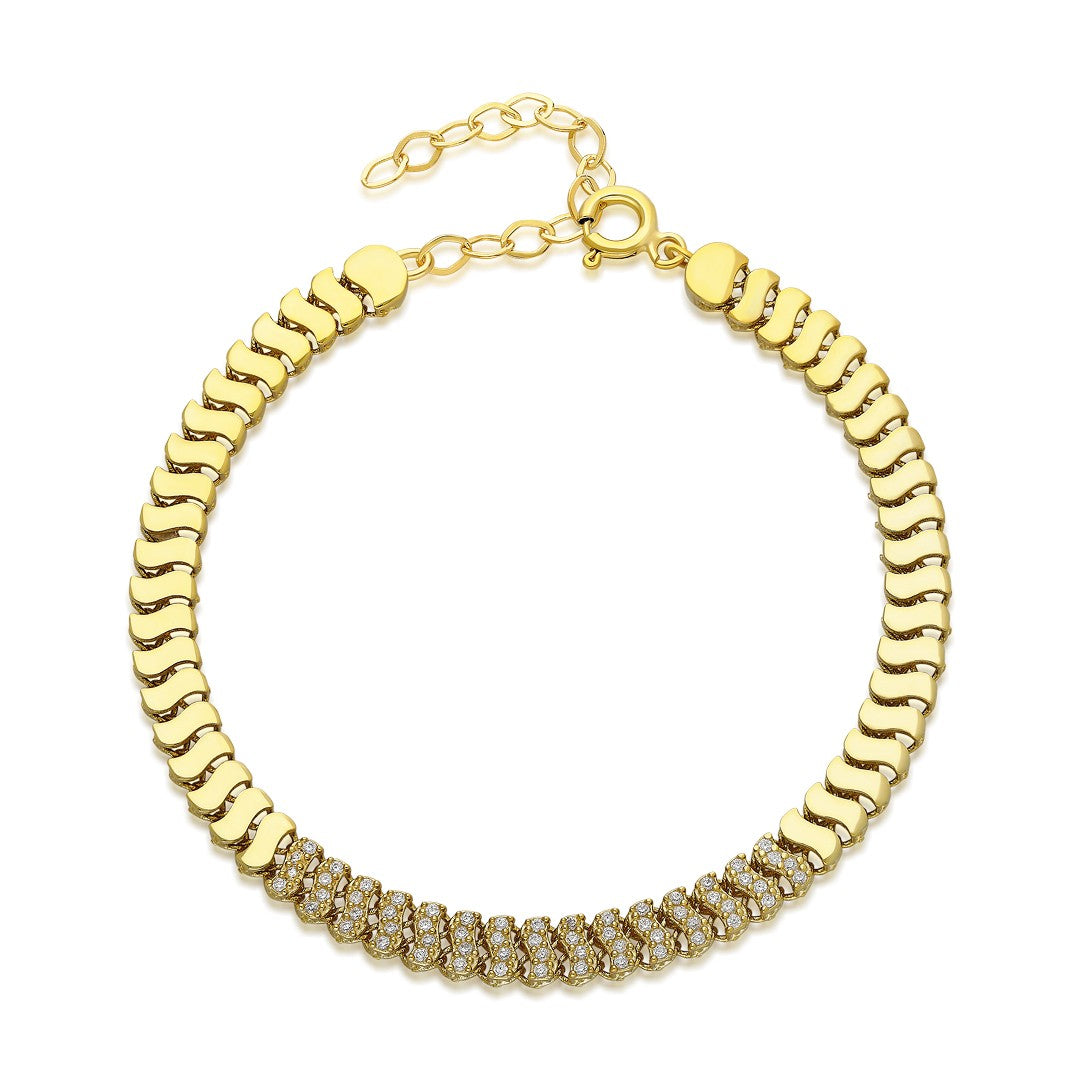 Water Wave Stone Bracelet - 925 SILVER