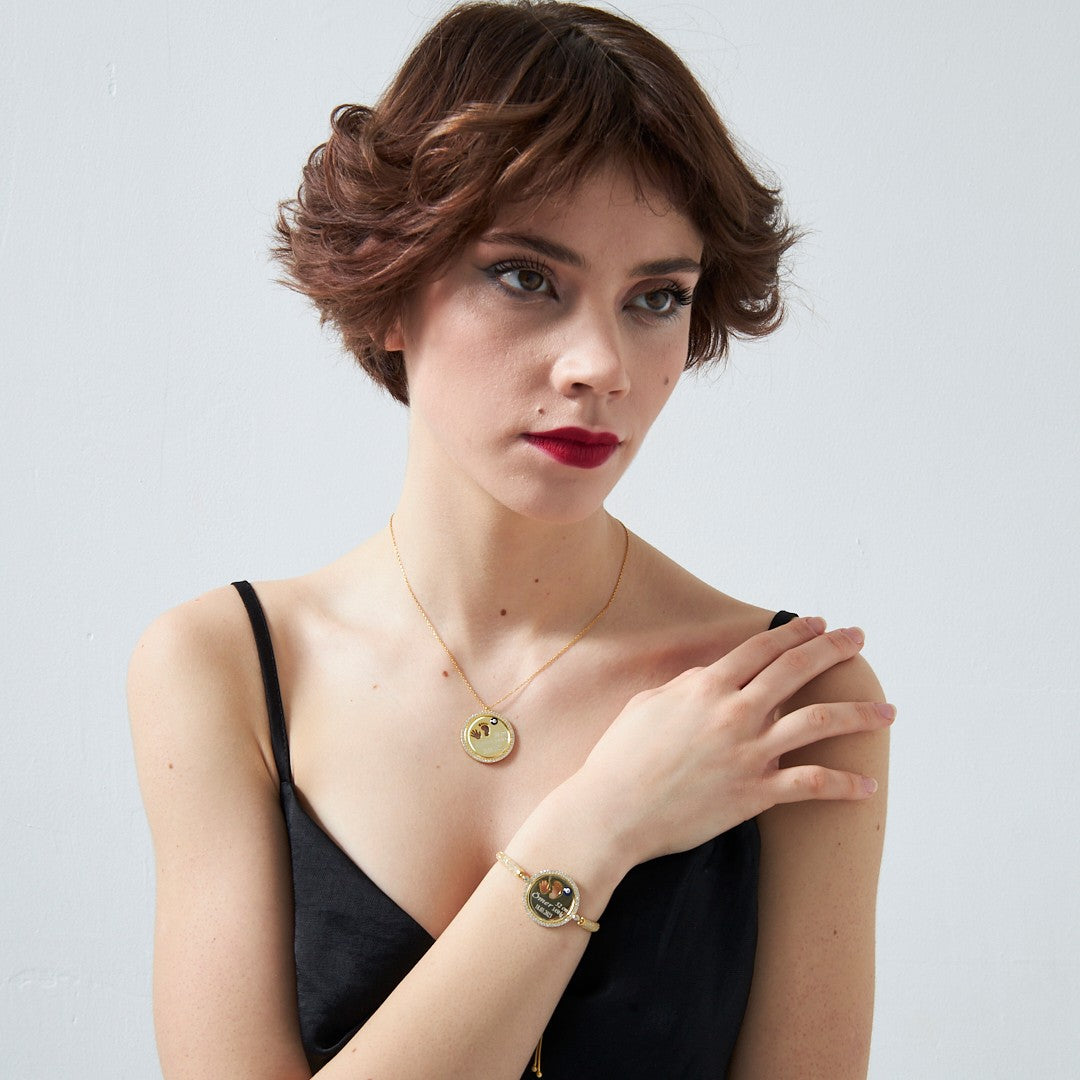 Newborn Set with Stone Plate - 925 SILVER