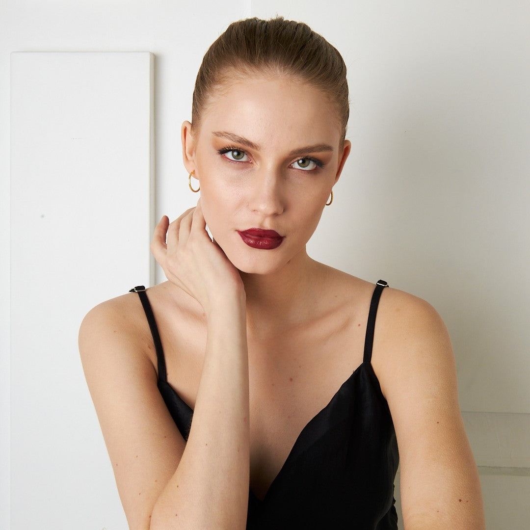 Embroidered Stoneless Earrings - 925 SILVER