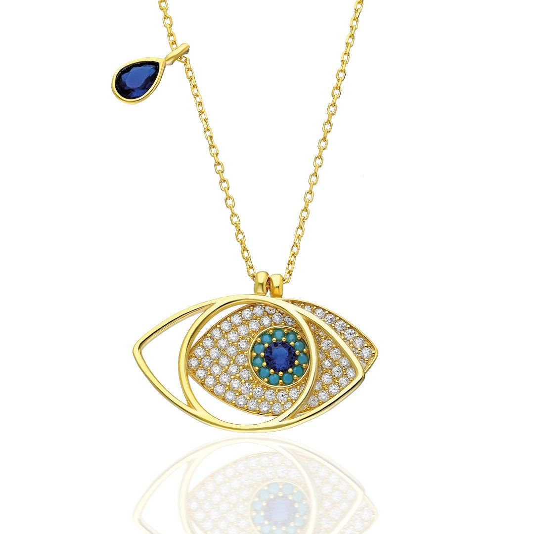 Eye Drop Love Necklace - 925 SILVER