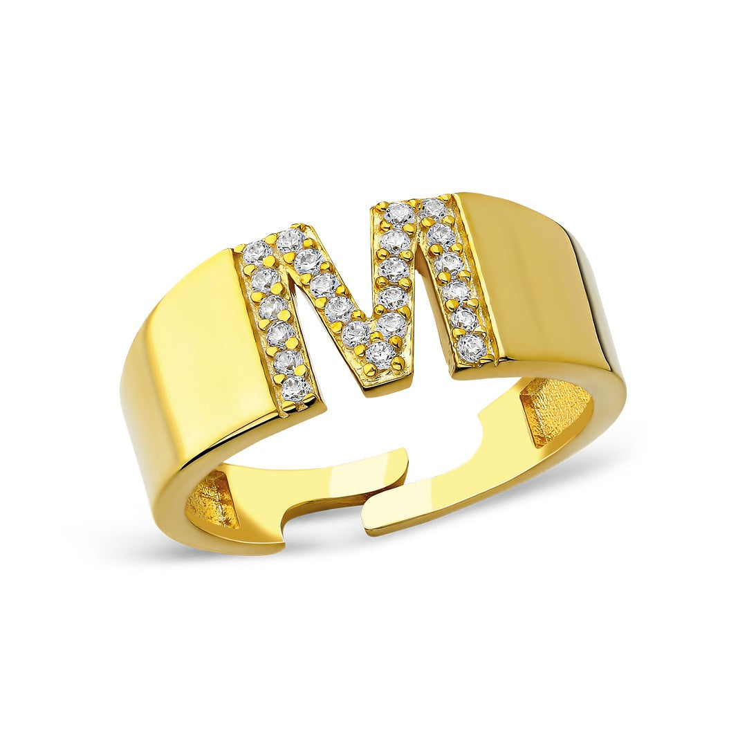 MODERN LETTER RING | 925 SILBER