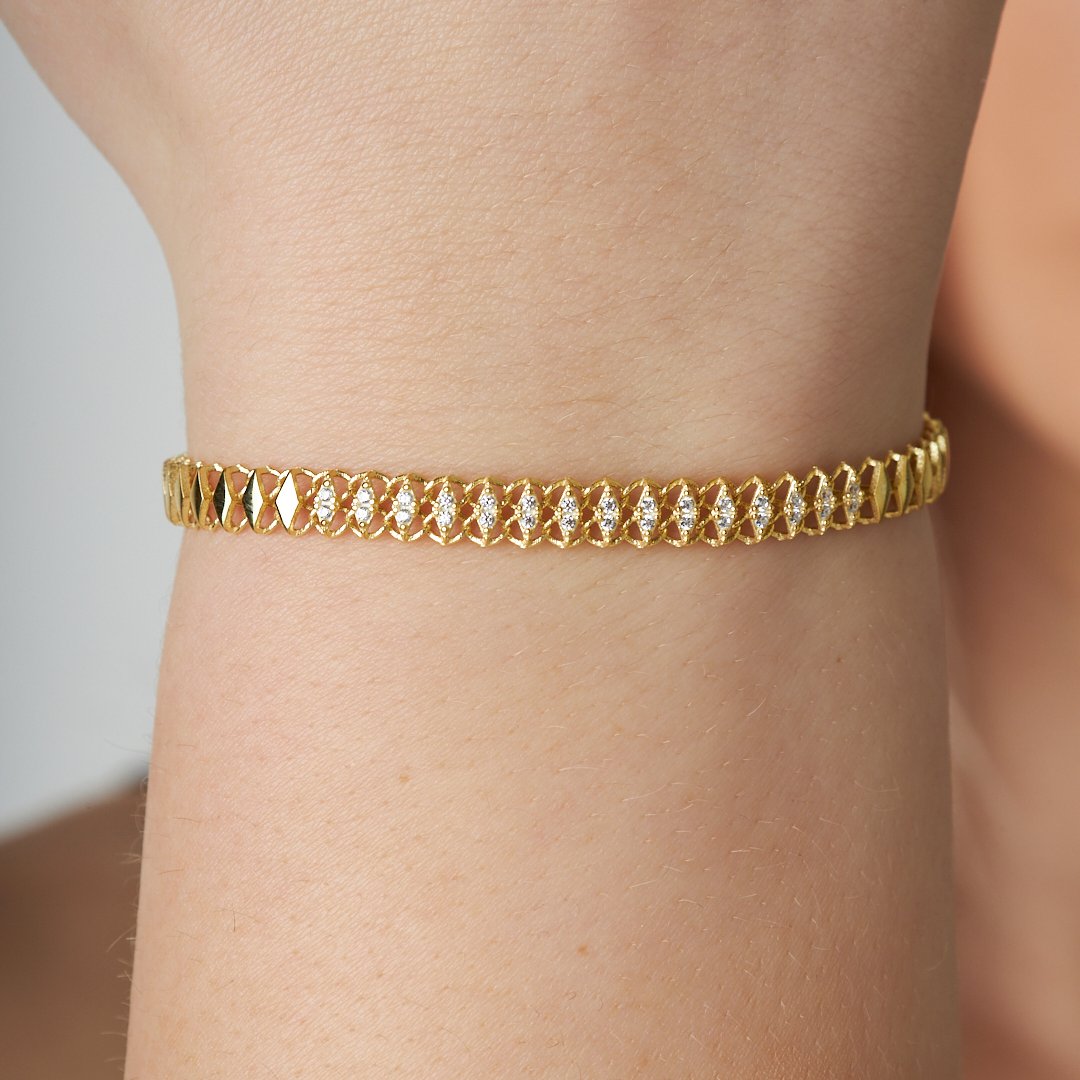 Slice Chain Bracelet - 925 SILVER