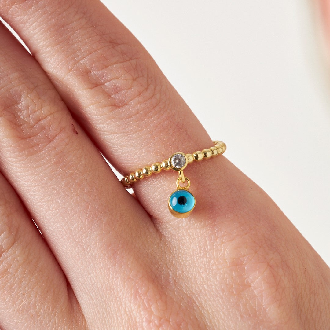 Four-Piece Evil Eye Bead Set - 925 SILVER