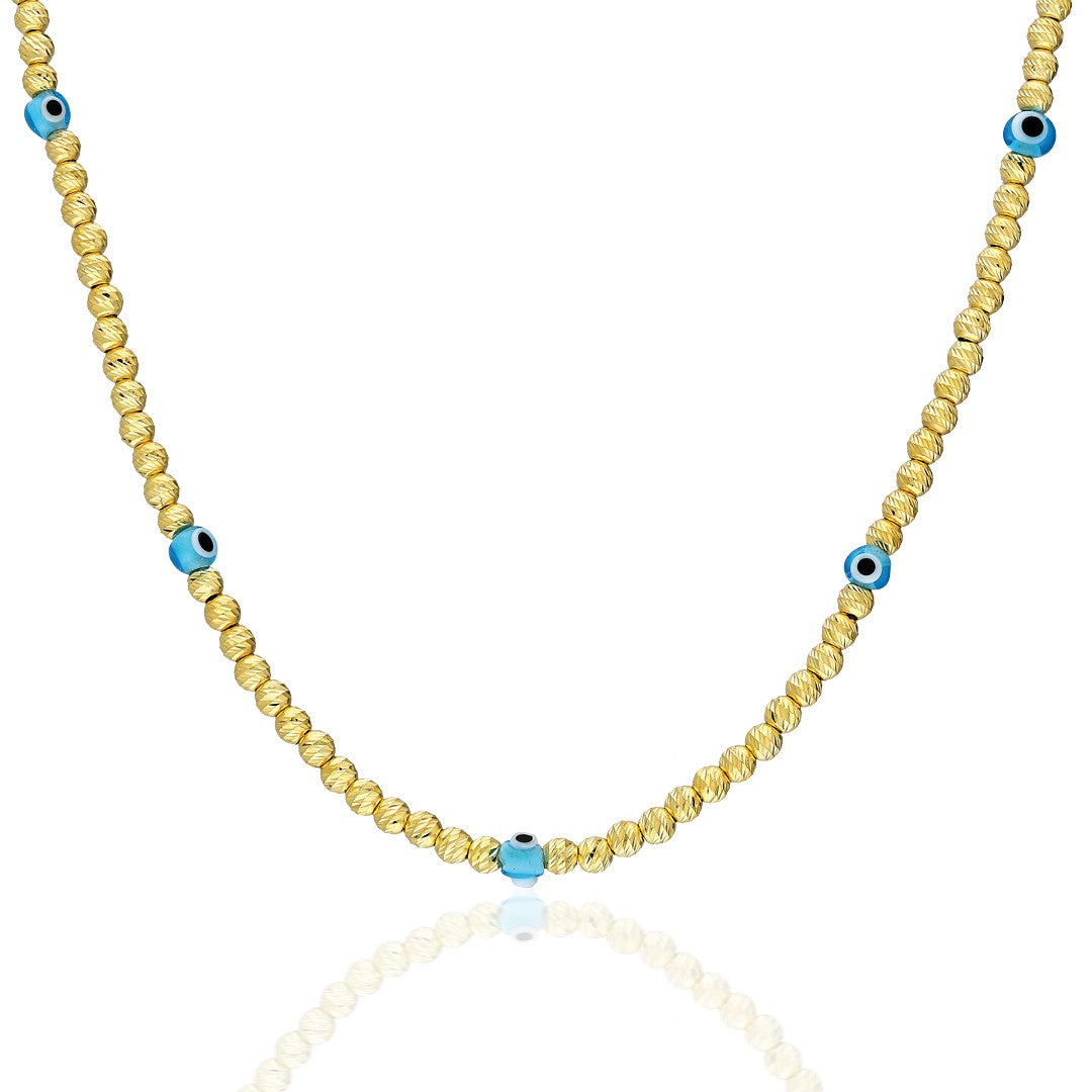 BLAUE DORIKA HALSKETTE | 925 SILBER