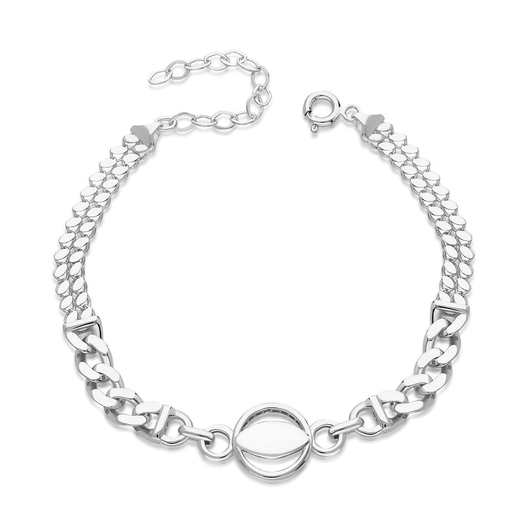 Ring-Shaped Chain Bracelet - 925 SILVER