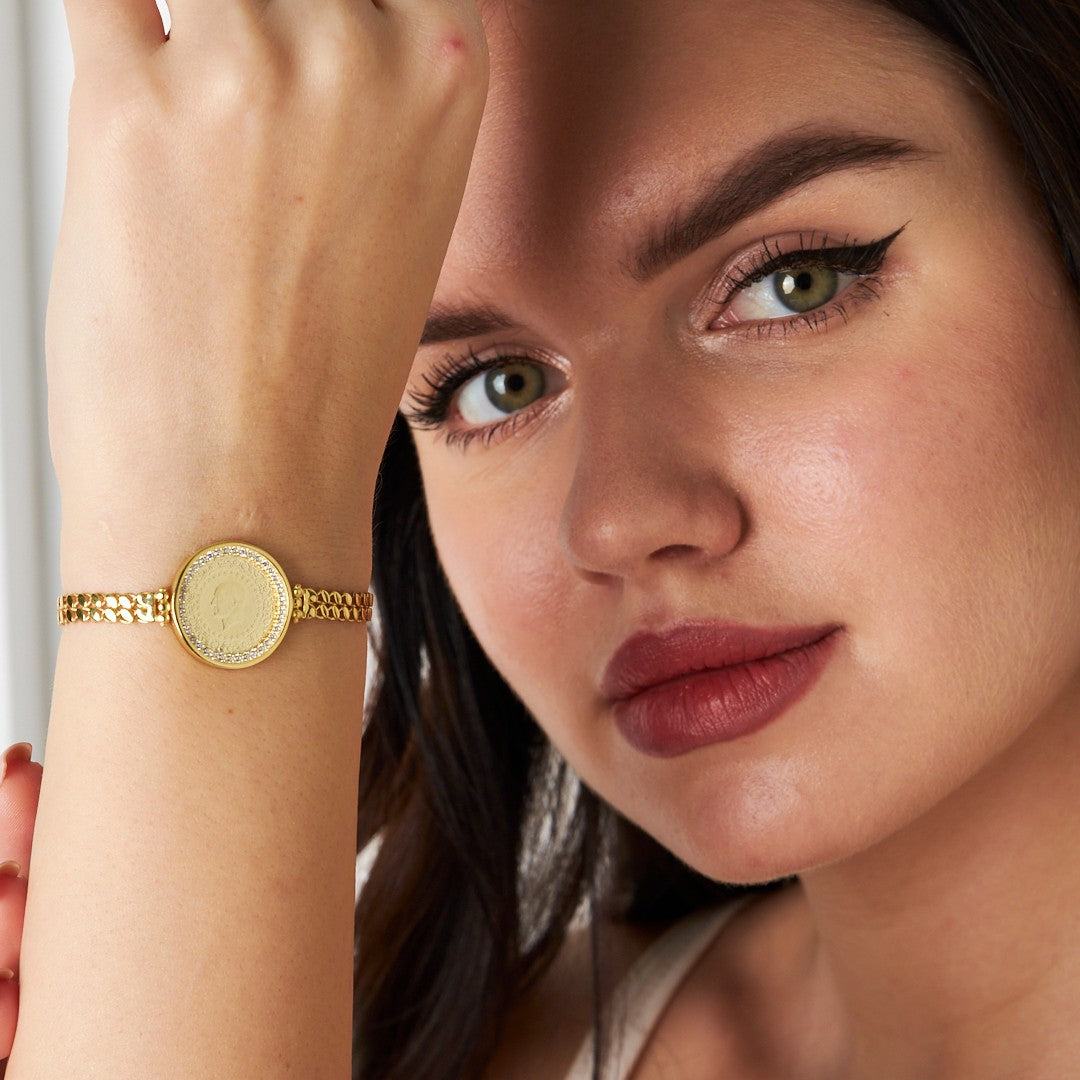 Double Sequin Quarter Bracelet - 925 SILVER