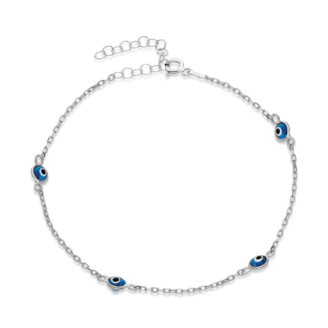 Evil Eye Beaded Bracelet - 925 SILVER