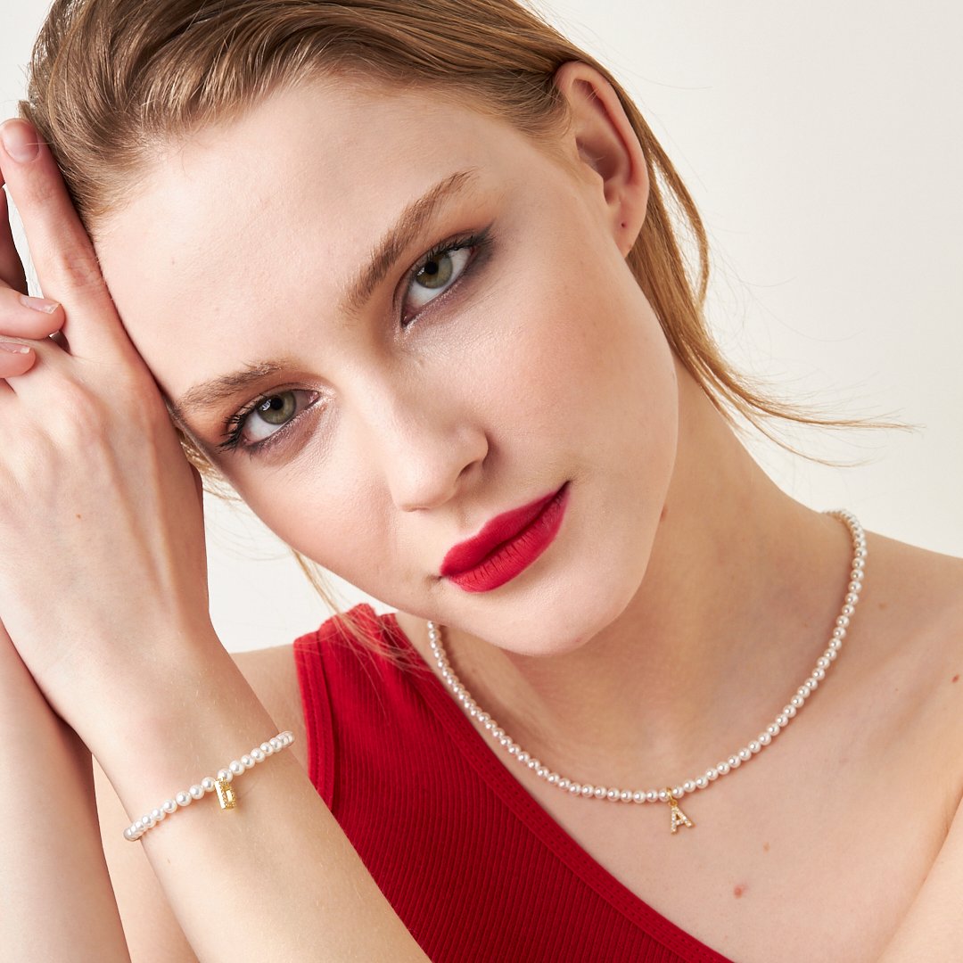 PERLEN BUCHSTABEN SET | 925 SILBER