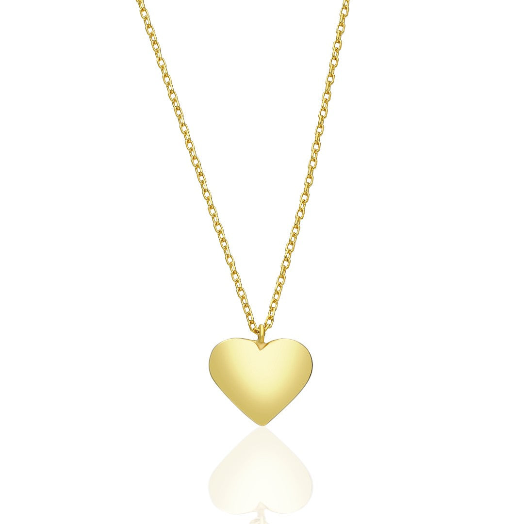 Plate Heart Necklace - 925 SILVER