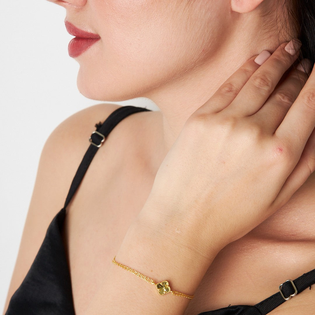 Shiny Clover Bracelet - 925 SILVER