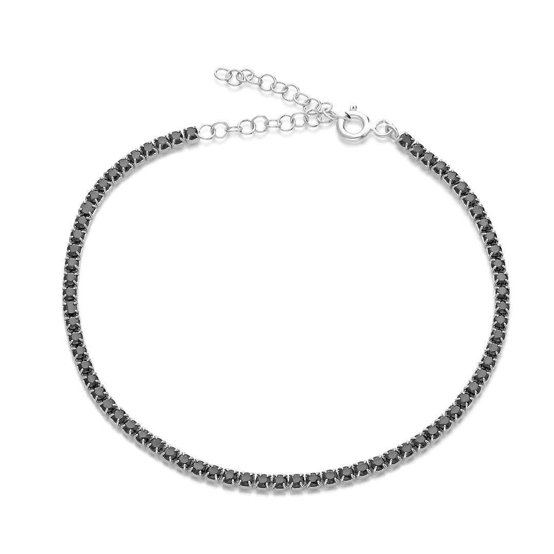 Black Stone Waterways Bracelet - 925 SILVER