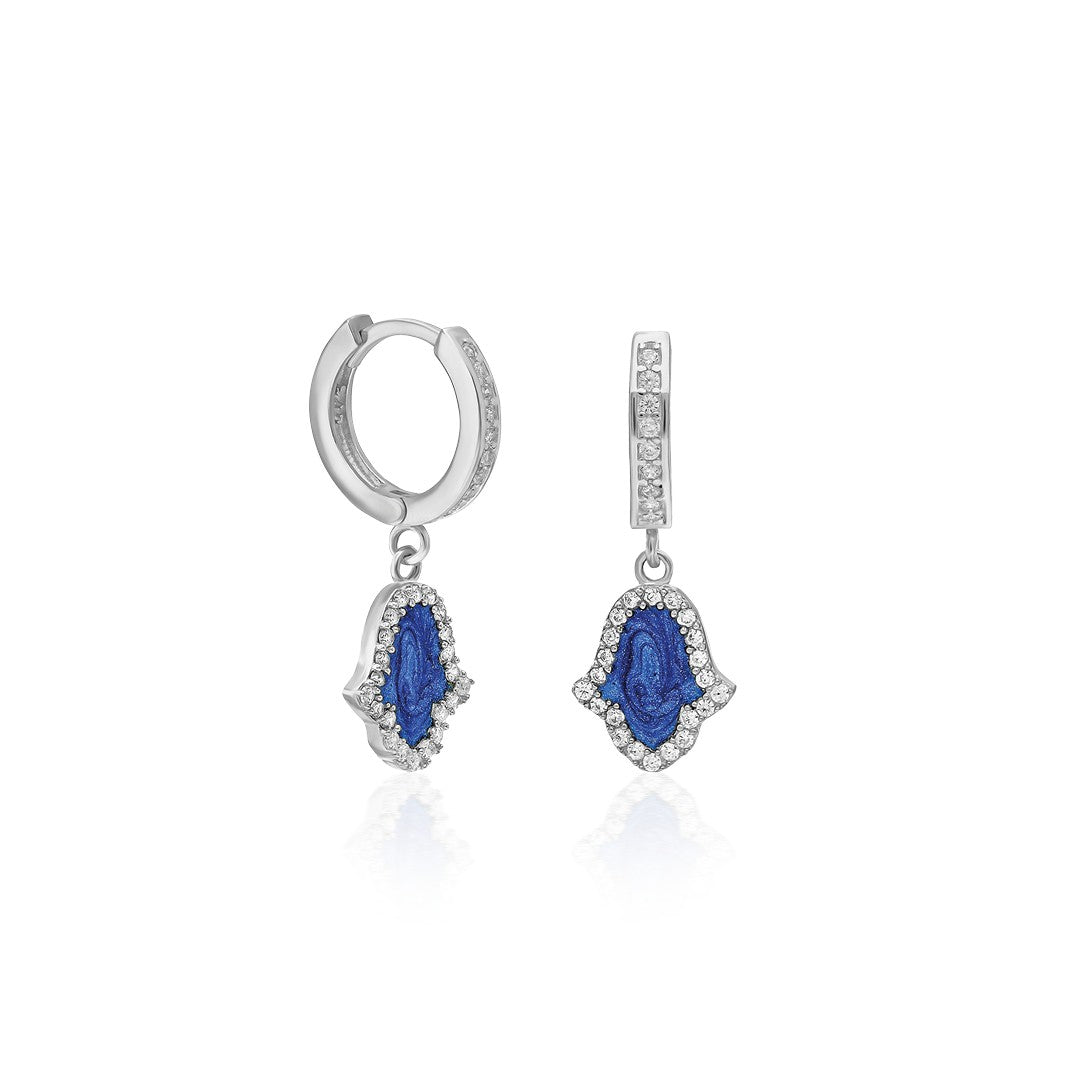 Fatma's Zircon Stone Hand Earring - 925 SILVER