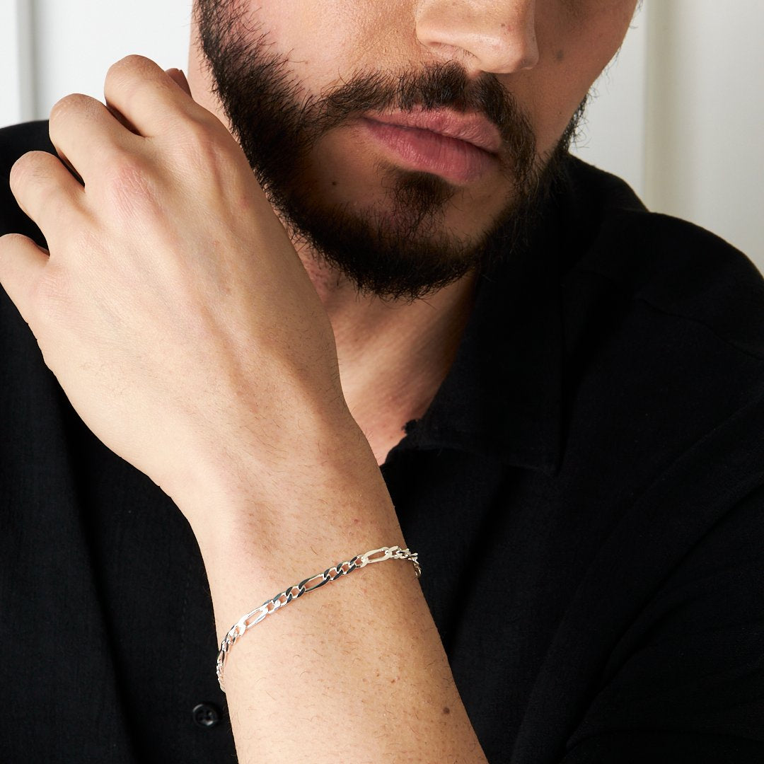 Figaro Model Chain Bracelet - 925 SILVER