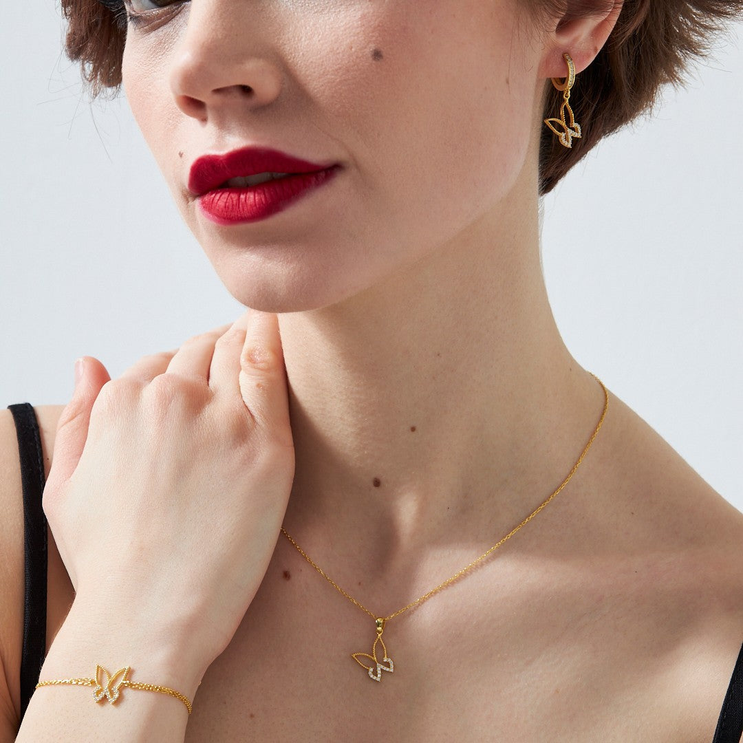 SCHMETTERLING KETTE SET | 925 SILBER