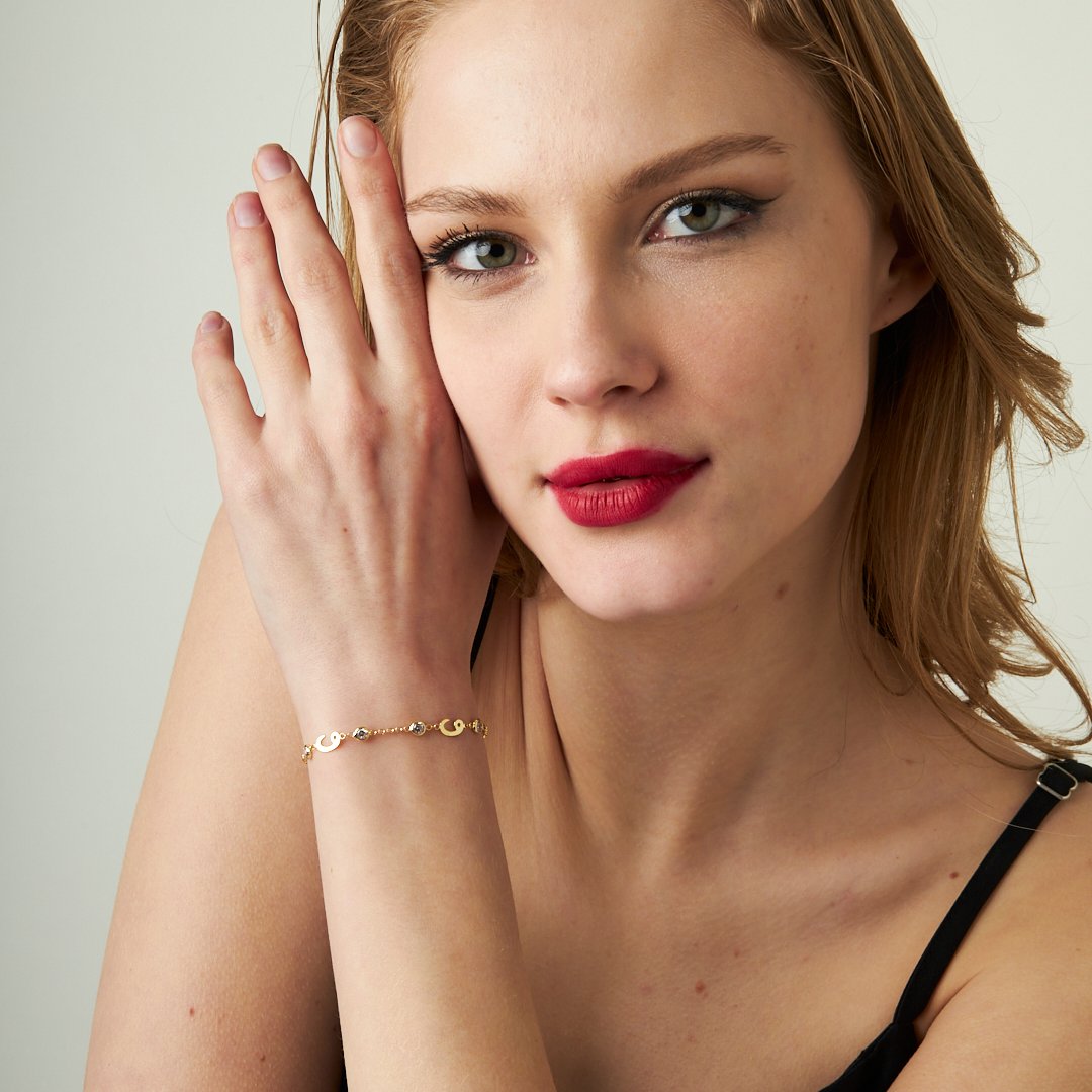 Stone Vav Bracelet - 925 SILVER