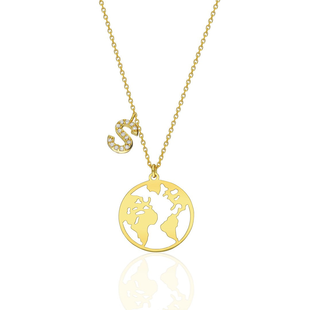 My World Letter Necklace - 925 Silver