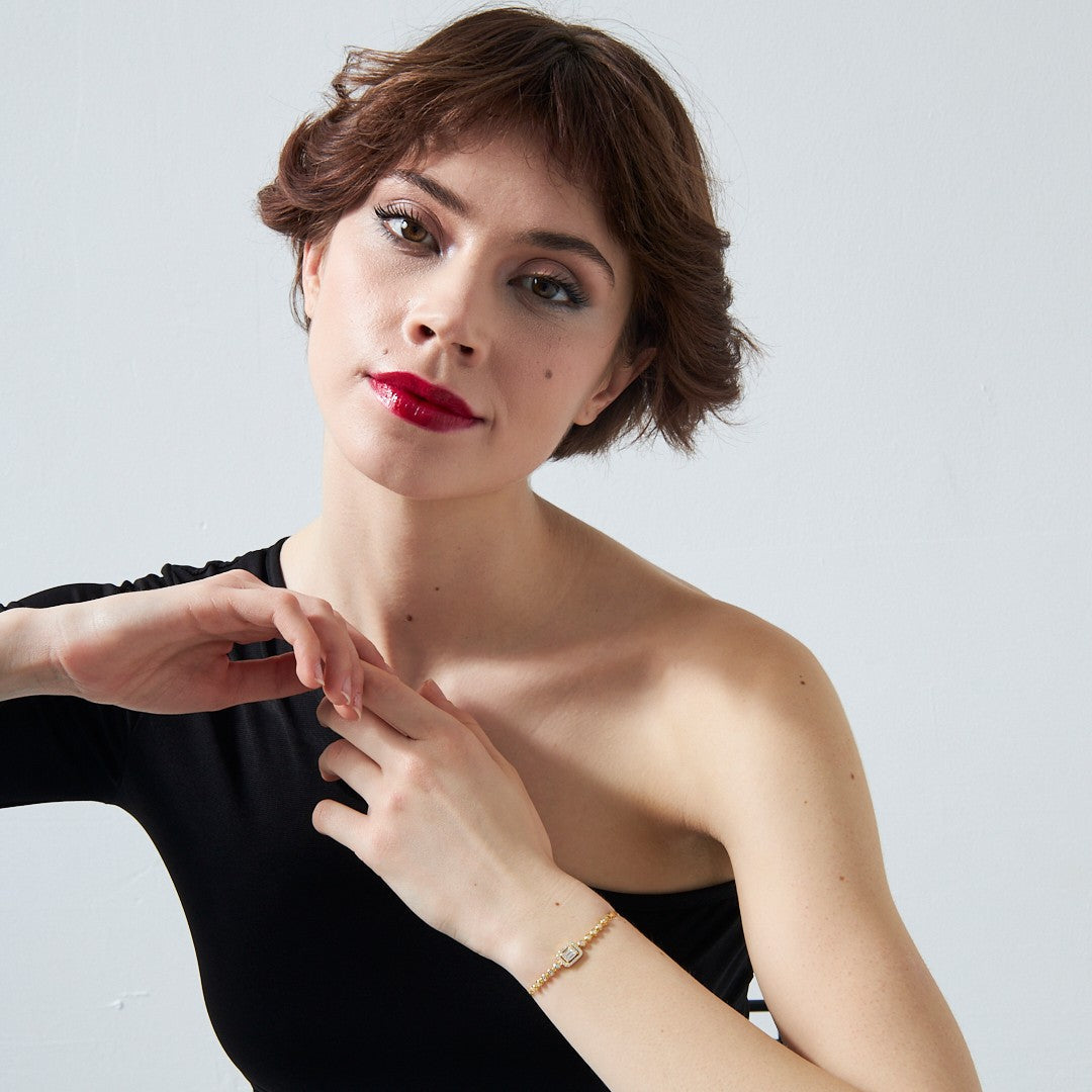 Partial Baguette Bracelet - 925 SILVER