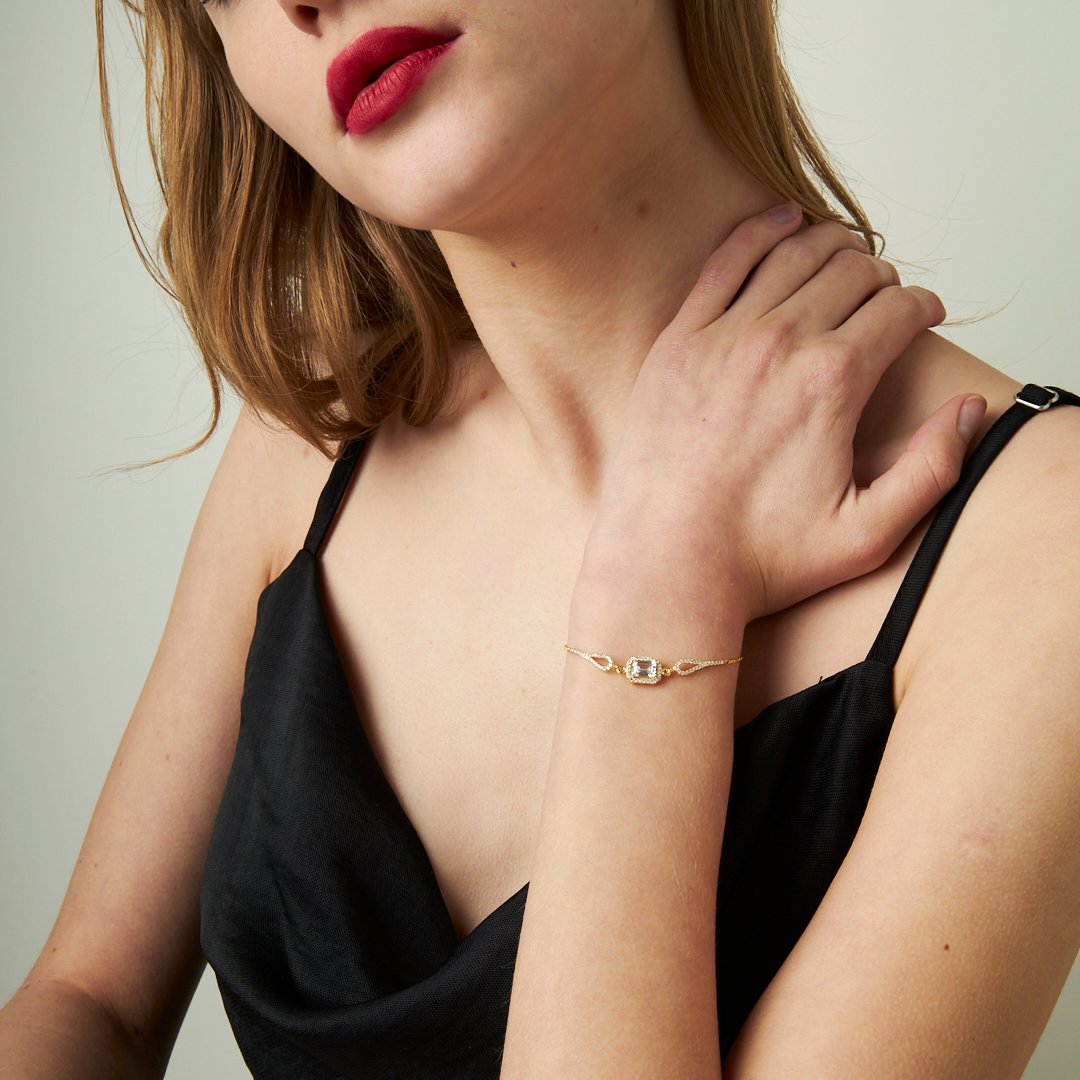 Baguette Stone Bracelet - 925 SILVER